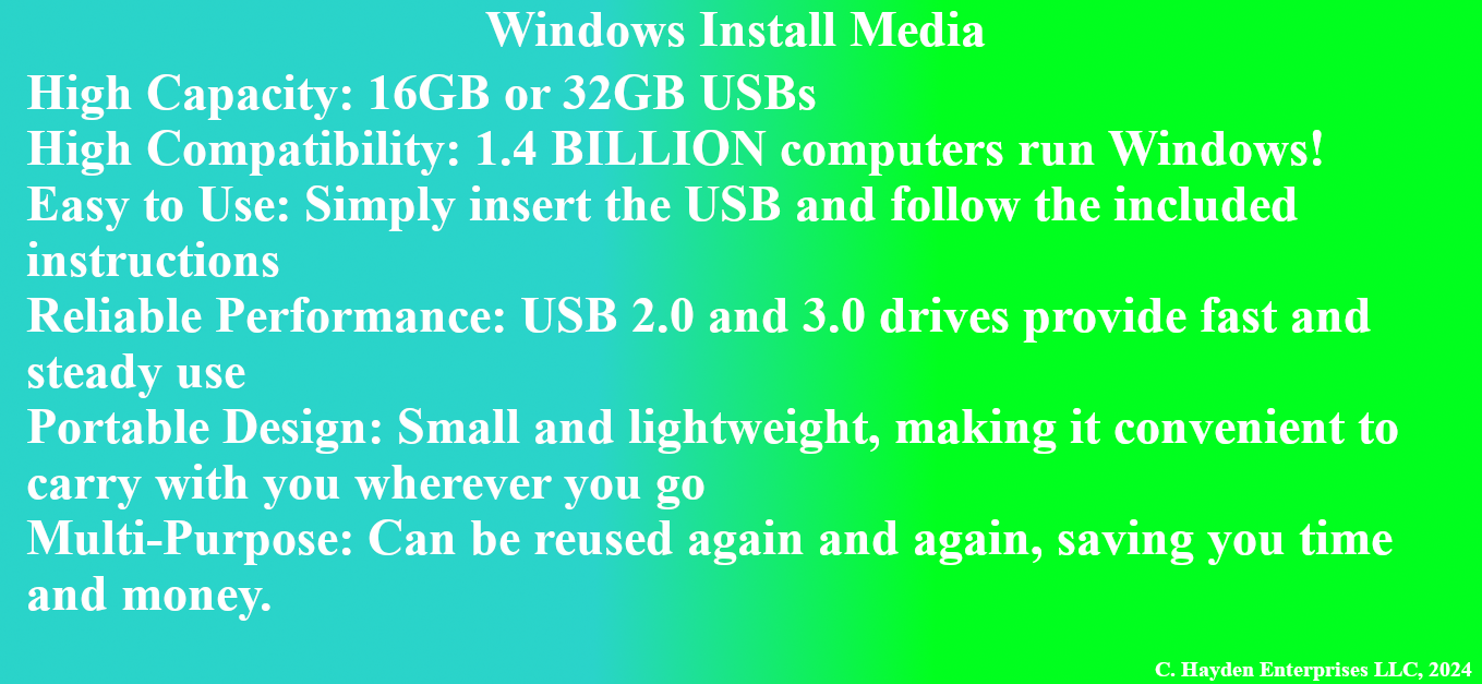 Windows 10 USB Flash Drive 16GB For Install/Repair [WITH GUIDE]